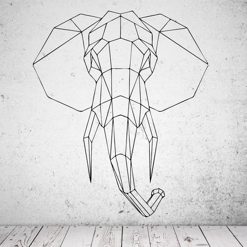 Adesivo murale elefante