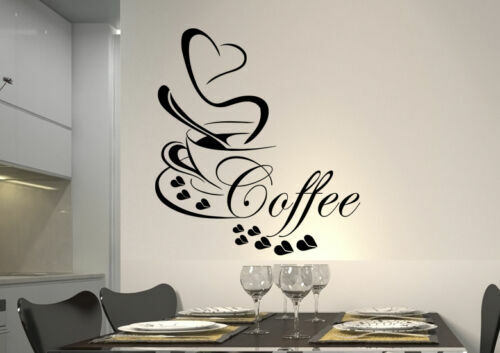 Adesivo parete caffè - caffè, cuore