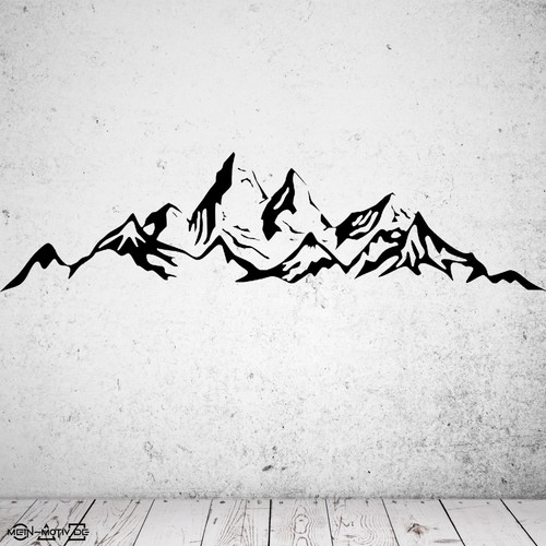 Adesivo murale montagna sagoma