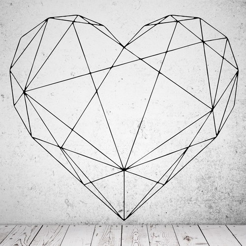 Adesivo murale cuore