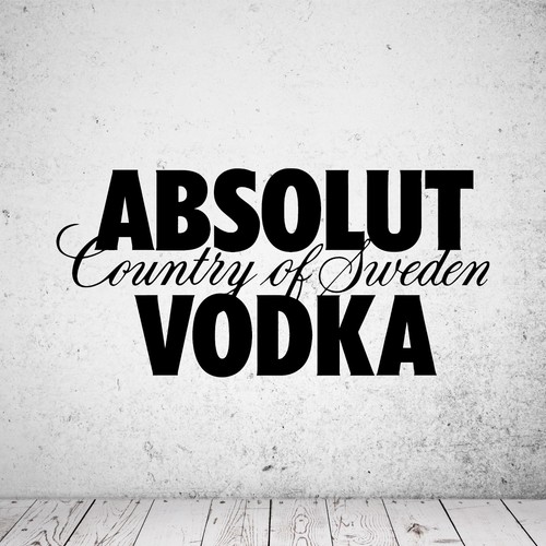 Adesivo murale absolut vodka - adesivo,