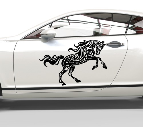Adesivo auto cavallo tribale